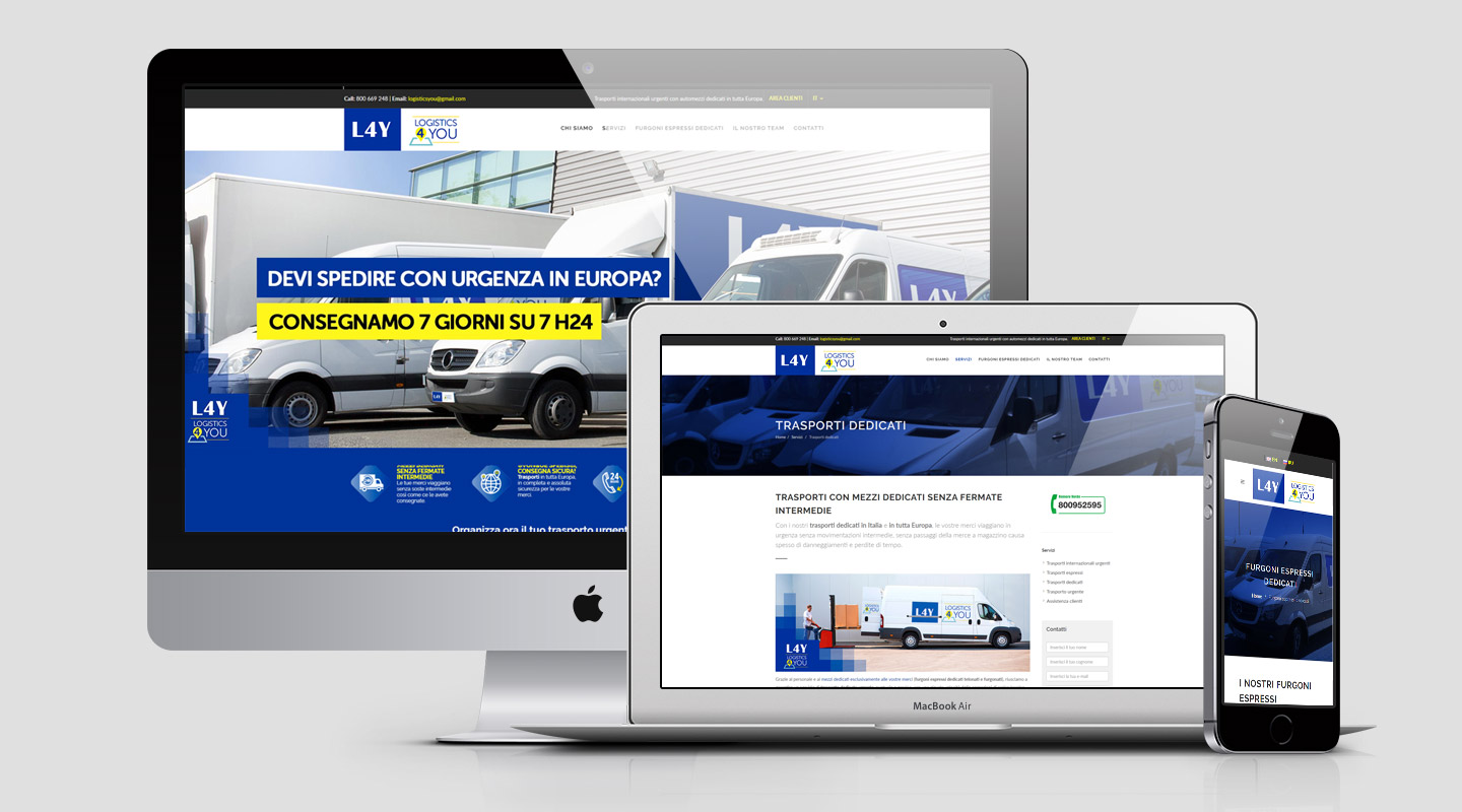 Realizzazione sito web aziendale per la logistics4you